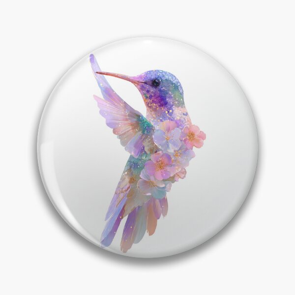 Item preview, Ethereal Floral Hummingbird - Pastel Nature Art  designed and sold by LC&LCPlatform.