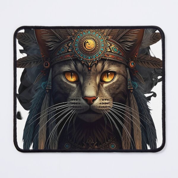 Item preview, Mystical Shamanic Cat Spiritual Tribal Art Edition Two designed and sold by VisualVerseLab.