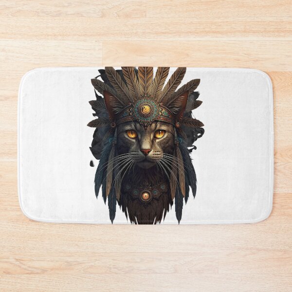 Item preview, Mystical Shamanic Cat Spiritual Tribal Art Edition Two designed and sold by VisualVerseLab.
