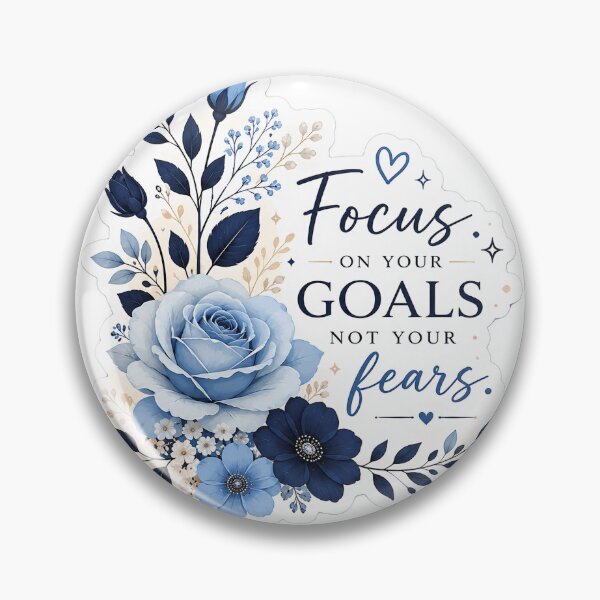 Item preview, Blue Floral Motivational Sticker designed and sold by rodiastore.