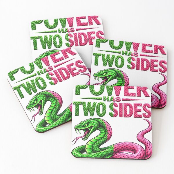 Item preview, Power Has Two Sides Snake – Red & Blue Reptile designed and sold by ArtSpark Studio.