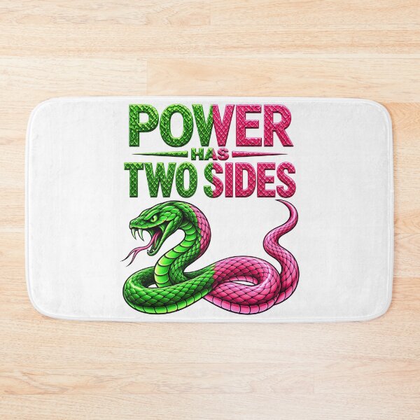 Item preview, Power Has Two Sides Snake – Red & Blue Reptile designed and sold by ArtSpark Studio.