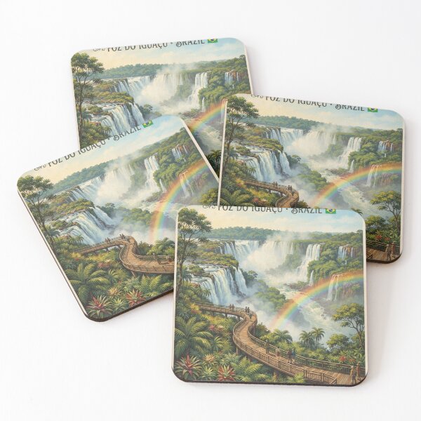 Item preview, Copy of  Iguaçu Falls – Vintage Brazil Travel Poster designed and sold by ElartedeNoel.