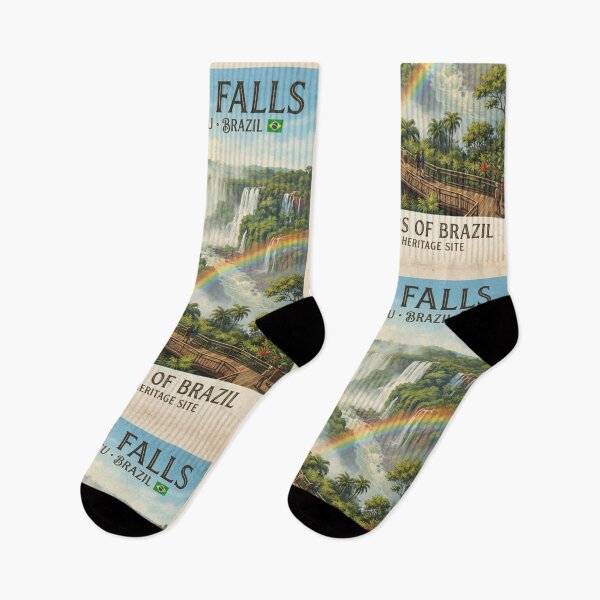 Item preview, Copy of  Iguaçu Falls – Vintage Brazil Travel Poster designed and sold by ElartedeNoel.