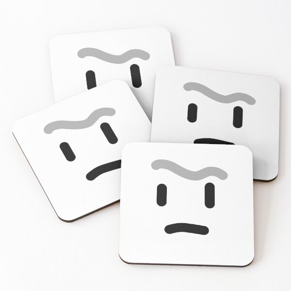 Item preview, Cute Worried Frown Face - Funny Squiggly Eyebrow and Sad Mouth Expression designed and sold by darkskinbender.