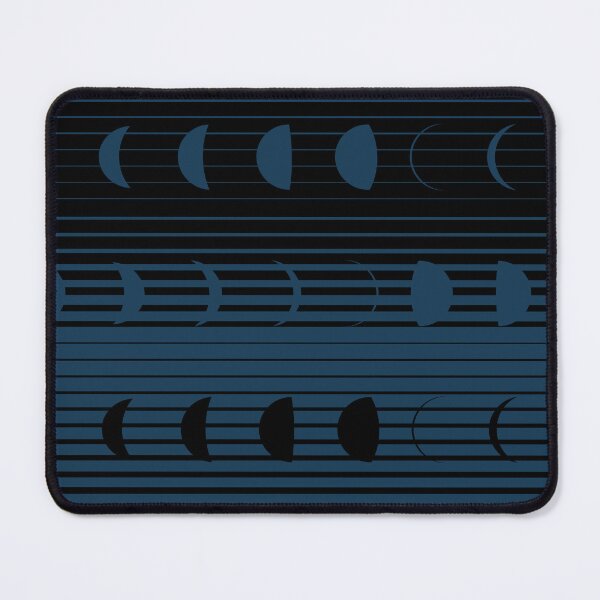 Item preview, Moon Phase Gradient in Black and Poseidon Blue designed and sold by YesterdayColl.
