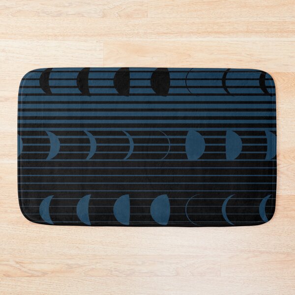 Item preview, Moon Phase Gradient in Black and Poseidon Blue designed and sold by YesterdayColl.