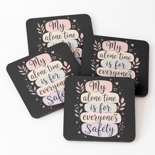 Item preview, alone time is for everyone pastel inspirational quote designed and sold by ROUX-ART.