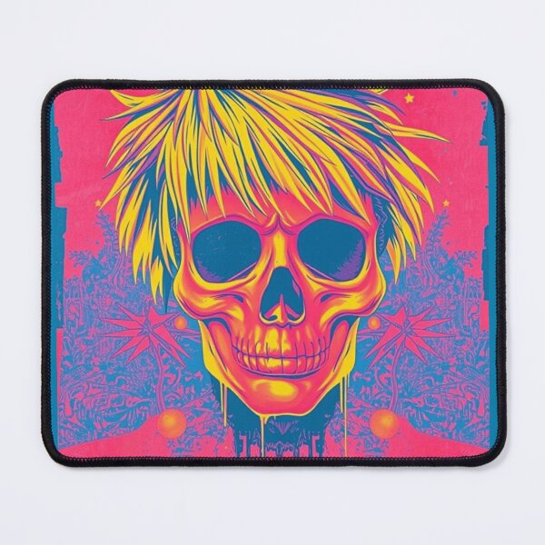 Item preview, Retro Neon Skull Spiky Hair - Tropical Pop Art Graphic designed and sold by ERODED SELF.