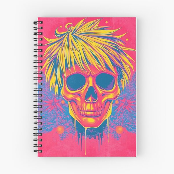 Item preview, Retro Neon Skull Spiky Hair - Tropical Pop Art Graphic designed and sold by ERODED SELF.