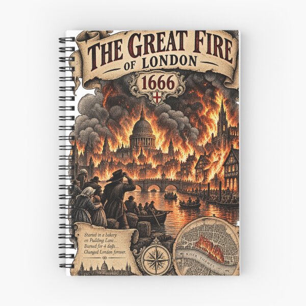 Item preview, Great Fire of London 1666 – Vintage Historical Engraving designed and sold by LmonioressXxx.