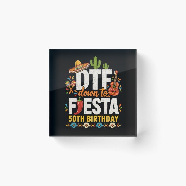 Item preview, fiesta 50th Birthday Cinco de Mayo Party Graphic designed and sold by ROUX-ART.