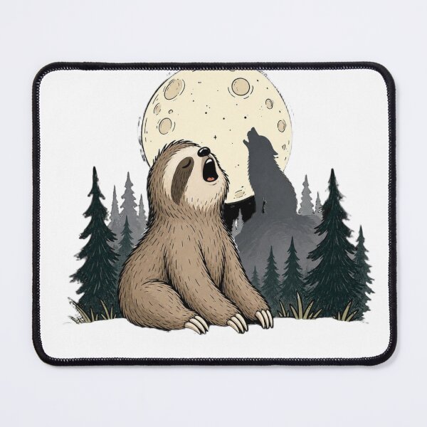 Item preview, Sloth Slow Howl Tee designed and sold by BakersTees.