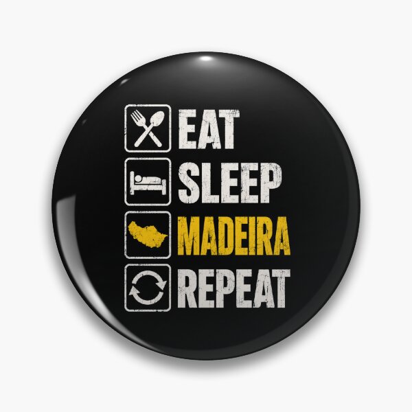 Item preview, Madeira Eat Sleep Repeat Vintage Travel Graphic designed and sold by ROUX-ART.