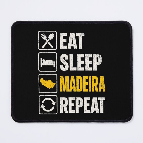 Item preview, Madeira Eat Sleep Repeat Vintage Travel Graphic designed and sold by ROUX-ART.