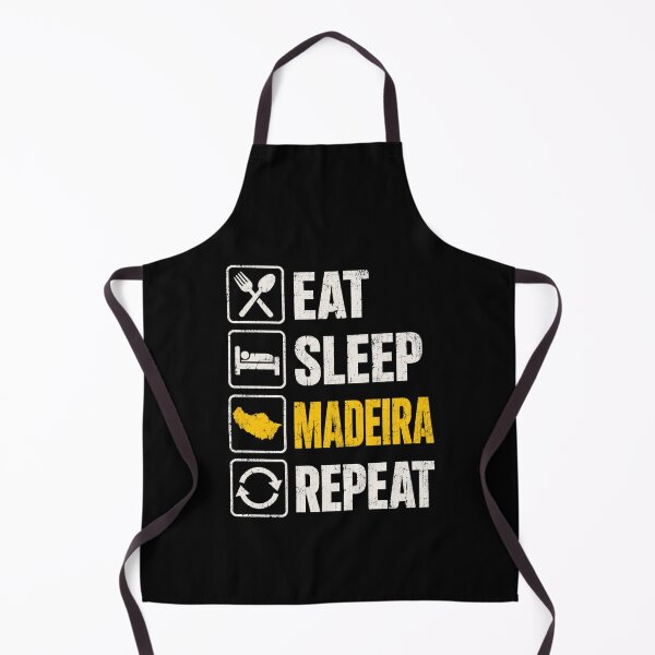 Item preview, Madeira Eat Sleep Repeat Vintage Travel Graphic designed and sold by ROUX-ART.