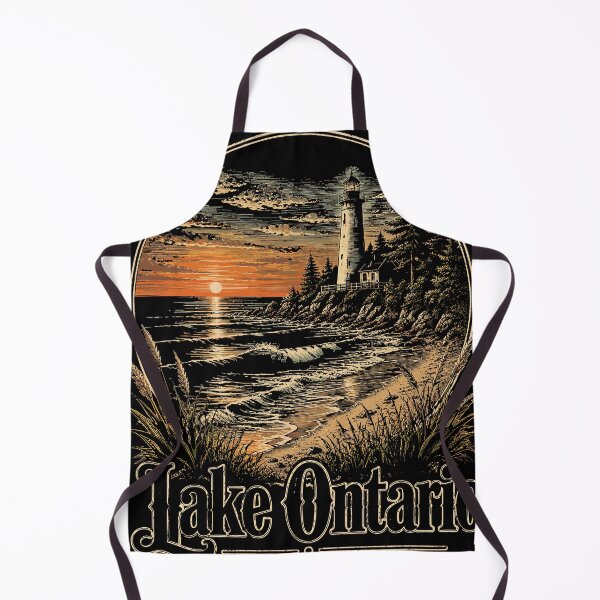 Item preview, Lake Ontario Sunset Retro Forest Landscape designed and sold by beoldfashioned.