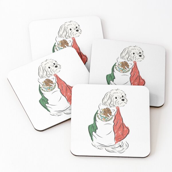 Item preview, Maltese wearing Mexico Flag  designed and sold by lovemydoggie.