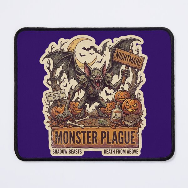 Item preview, Monster Plague Vintage Vampire Bats Halloween Horror Art designed and sold by NikBrin Prevail .