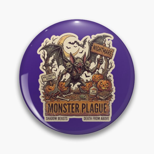 Item preview, Monster Plague Vintage Vampire Bats Halloween Horror Art designed and sold by NikBrin Prevail .