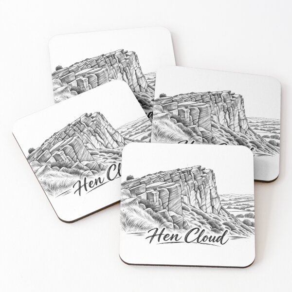 Item preview, Hen Cloud – Peak District Gritstone Outcrop Line Art designed and sold by Tee Visions.