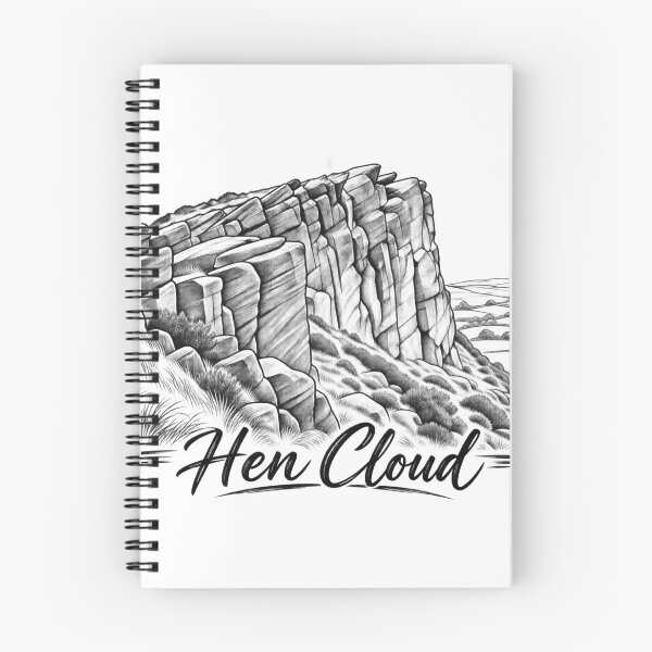 Item preview, Hen Cloud – Peak District Gritstone Outcrop Line Art designed and sold by Tee Visions.