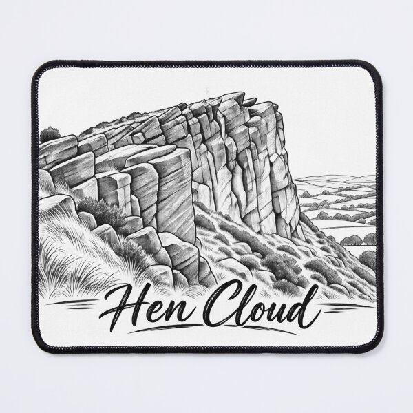 Item preview, Hen Cloud – Peak District Gritstone Outcrop Line Art designed and sold by Tee Visions.