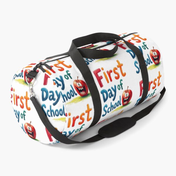 Item preview, First day of school painted letters with funny apple designed and sold by Prints by Mat.