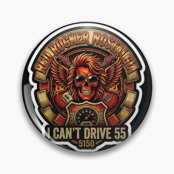 Item preview, Red Rocker 80s Vintage Rock Badge Graphic designed and sold by Mahdi Berri.