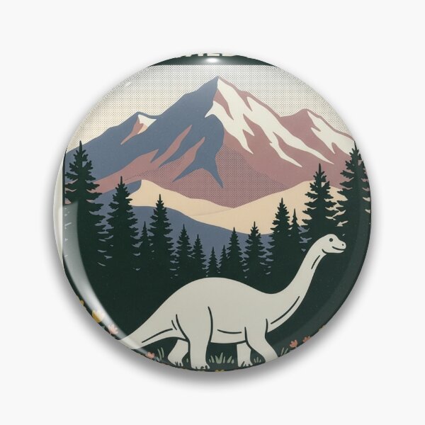 Item preview, Wild Things Roamed Here Dinosaur Nature Sticker ( The Wild Landing, Lost in The Pines) designed and sold by TheWildLanding.