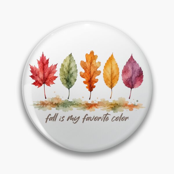 Item preview, Fall Is My Favorite Color Watercolor Autumn Leaves Row designed and sold by ElcastDesigns.