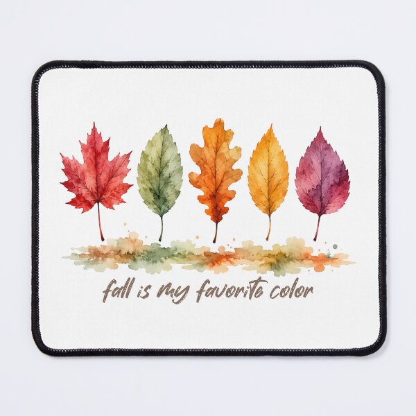 Item preview, Fall Is My Favorite Color Watercolor Autumn Leaves Row designed and sold by ElcastDesigns.