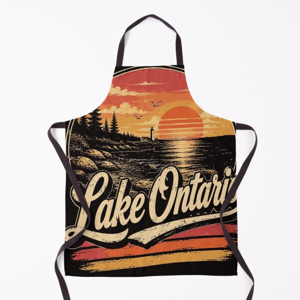 Item preview, Lake Ontario Sunset Retro Forest Landscape designed and sold by beoldfashioned.