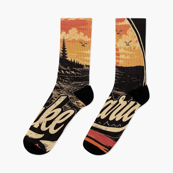Item preview,  Lake Ontario Sunset Retro Forest Landscape designed and sold by beoldfashioned.