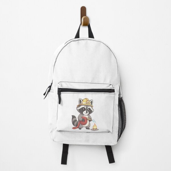 Item preview, Cute Raccoon Firefighter Spraying Hose designed and sold by Ella_Sketch.