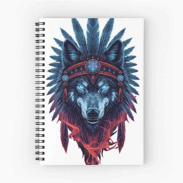 Item preview, Majestic Shamanic Wolf Spirit Tribal Art designed and sold by VisualVerseLab.