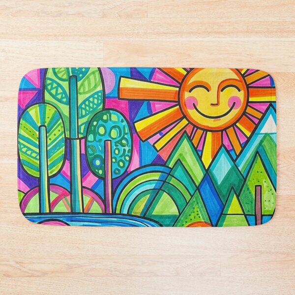 Item preview, Landscape Abstract Pop Smiling Sun designed and sold by JonelleTshirts.
