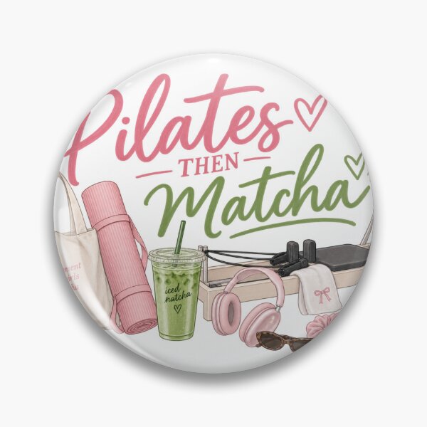 Item preview, Pilates Then Matcha – Cute Wellness Girl Design designed and sold by RelaxedSociety.