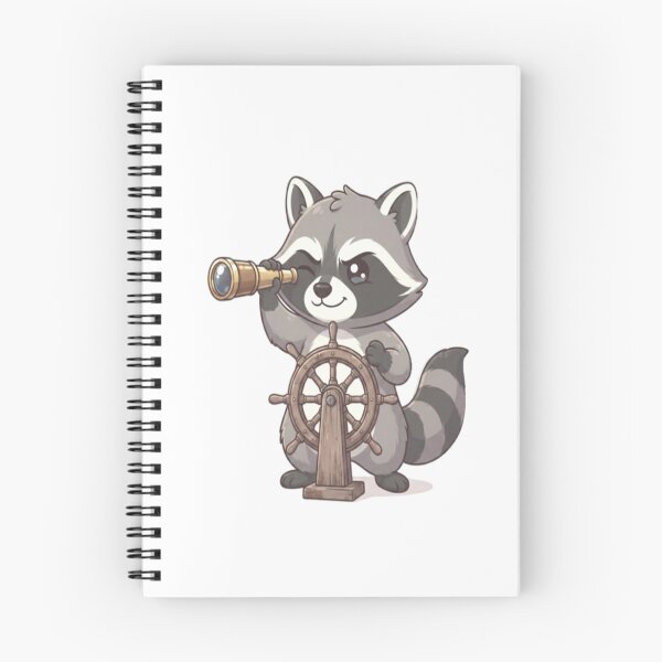 Item preview, Cute Raccoon Captain Looking Spyglass designed and sold by Ella_Sketch.