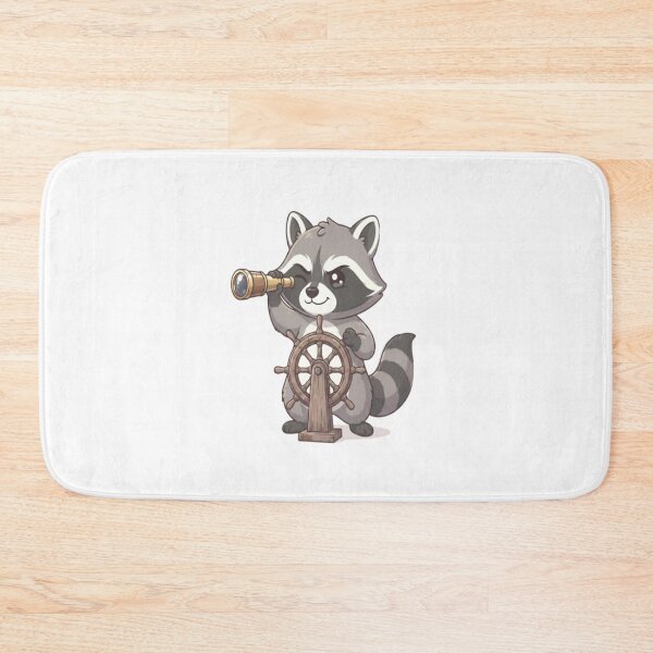 Item preview, Cute Raccoon Captain Looking Spyglass designed and sold by Ella_Sketch.