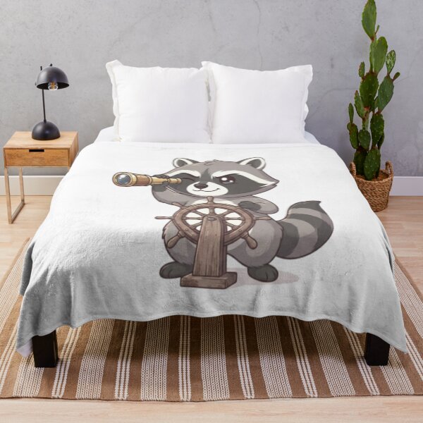 Item preview, Cute Raccoon Captain Looking Spyglass designed and sold by Ella_Sketch.