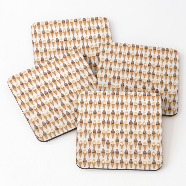 Artikelvorschau, Repeating Pattern Of Chocolate And Vanilla Ice Cream Cones entworfen und verkauft von Home Decor Art.