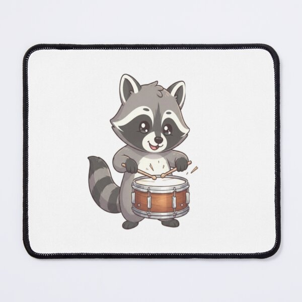 Item preview, Cute Raccoon Playing Snare Drum designed and sold by Ella_Sketch.