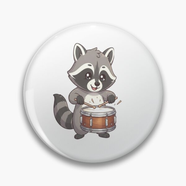 Item preview, Cute Raccoon Playing Snare Drum designed and sold by Ella_Sketch.