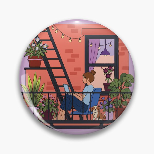 Item preview, Floral NYC Fire Escape designed and sold by AbstractArielle.