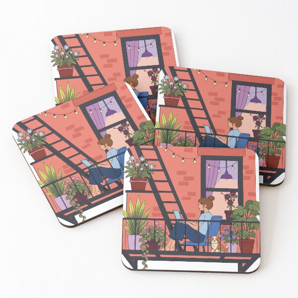 Item preview, Floral NYC Fire Escape designed and sold by AbstractArielle.