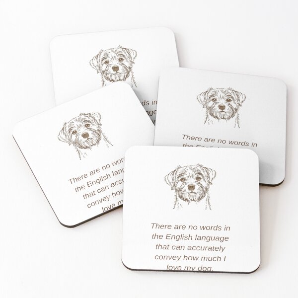 Item preview, Terrier Mix Line Art Dog Love Quote designed and sold by WaggingTailsCo.