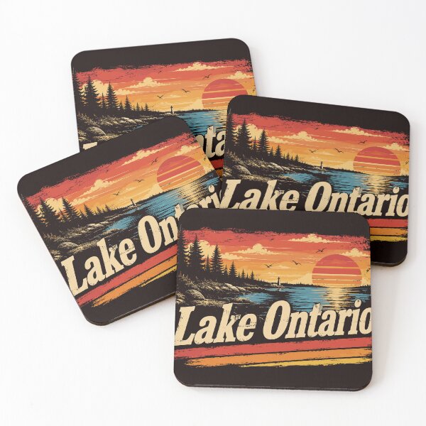 Item preview, Copy of  Lake Ontario Sunset Retro Forest Landscape designed and sold by beoldfashioned.