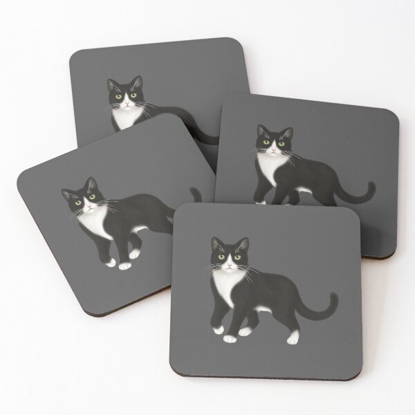 Item preview, Black and White Tuxedo Cat designed and sold by GomTaeng.
