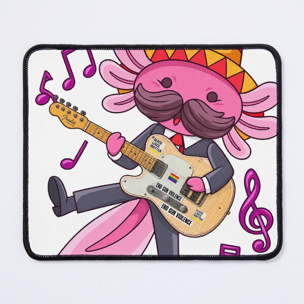 Item preview, axolotl playing guitar styles designed and sold by Donald-Bryantt.